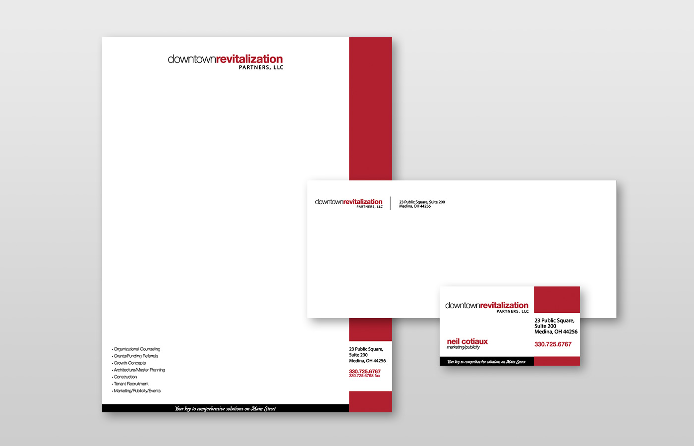 Downtown Letterhead Envelope Business Card
