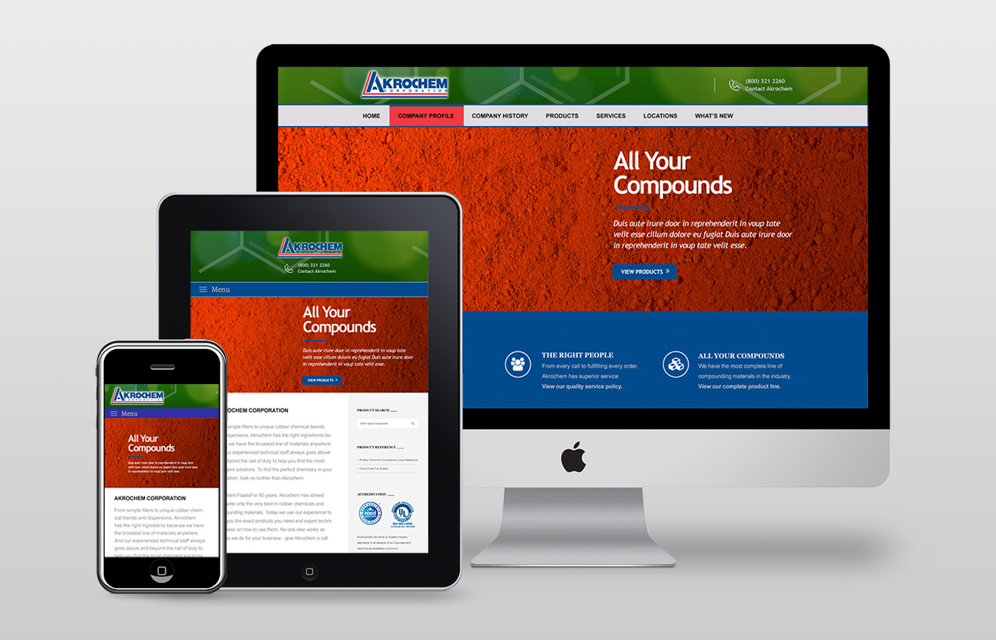 Akrochem Website Development